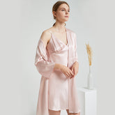 Silk Robes – Luxury Sleepwear Set with Spaghetti Strap